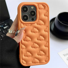 3D Clouds Cute Soft Cover Phone Case for iPhone 15 Pro Max, 11-14 Pro Max