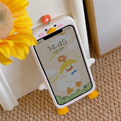 3D Flower Duck Cute Phone Cases For iPhone 15 14 13 12 11 Pro XS Max X XR 7 8 6S Plus SE