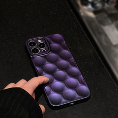 3D Purple Honeycomb Pattern - Cute Phone Cases for iPhone 15, 14, 13, 12, 11, Pro, Max, Mini, X, XS, XR