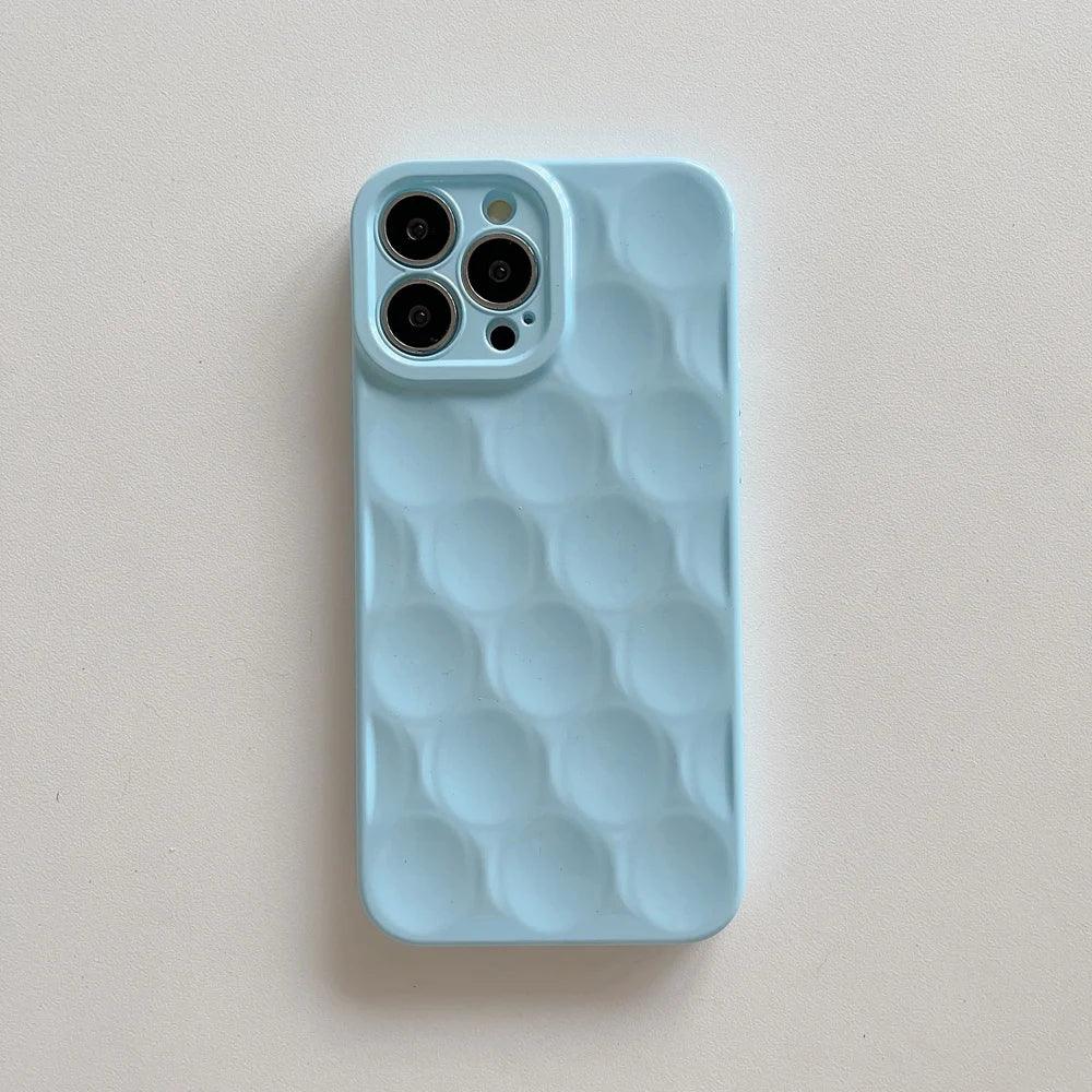 3D Purple Honeycomb Pattern - Cute Phone Cases for iPhone 15, 14, 13, 12, 11, Pro, Max, Mini, X, XS, XR