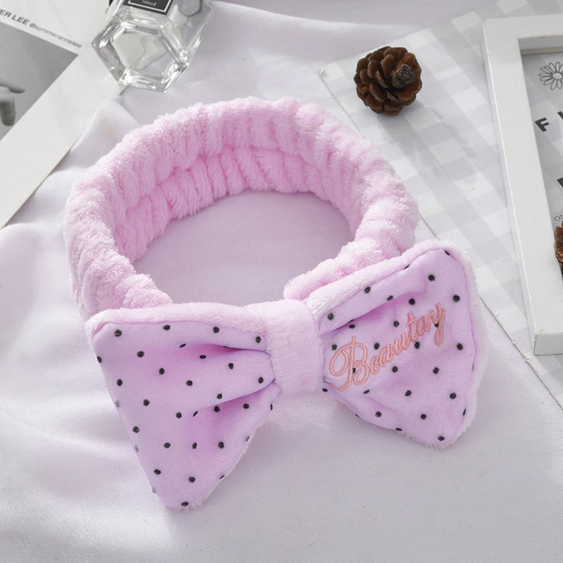 Cross Polka Dot Bow Headband