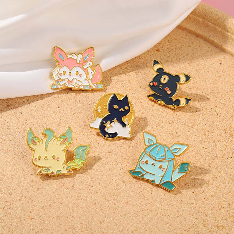 Cute Cat Little Monster Pins