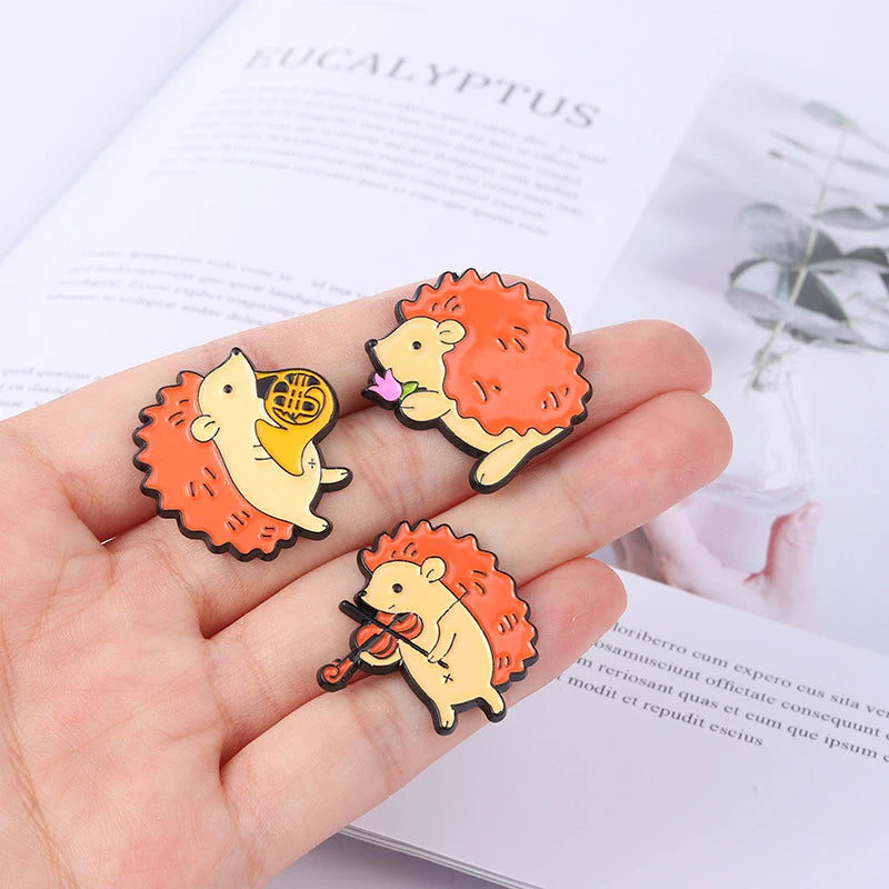 Cartoon Cute Hedgehog Pins