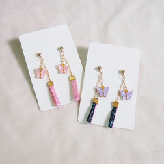 Anime Bufferfly Long Earrings