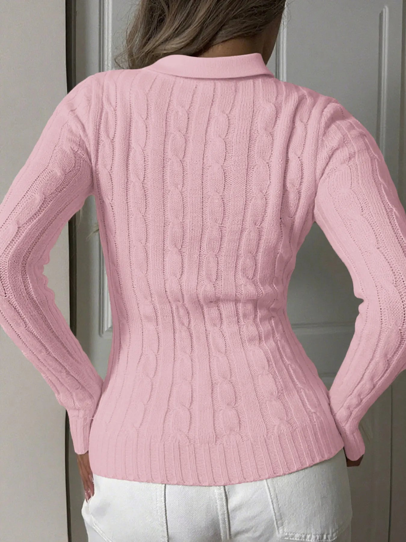 Cable Knit Long Sleeve Sweater
