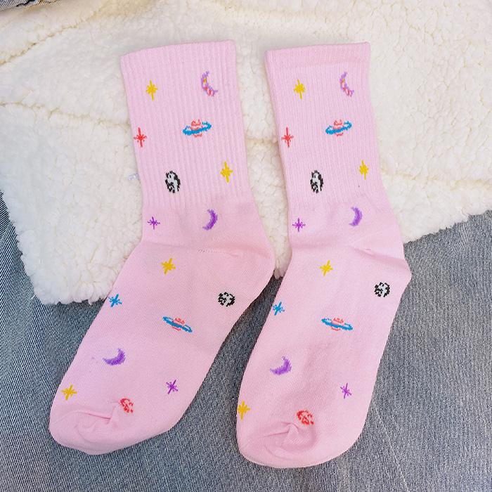 Moon Planet Socks