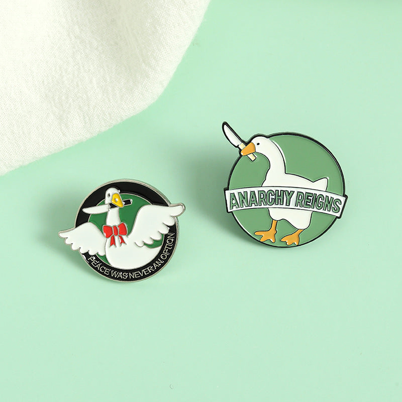 Cartoon Cute Big White Goose Pins