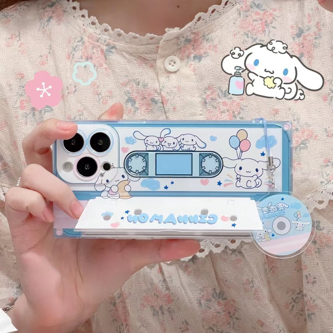 Cute Cartoon Magnetic Tape Strap Phone Case