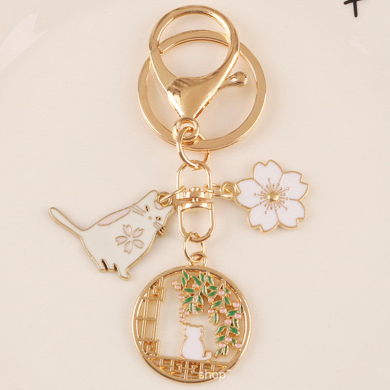 Cute Cartoon Love Cat keychain