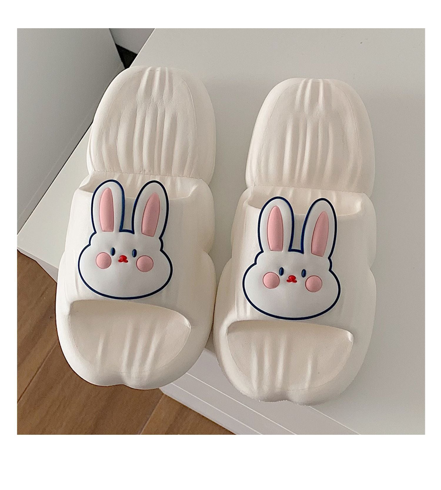 Summer Cute Front Bunny Stripe Slippers