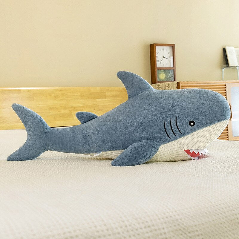 40-120 cm Giant Size Whale Plush Toy Blue Sea Animals Stuffed Toy Huggable Shark Soft Animal Pillow Kids Gift