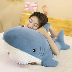 40-120 cm Giant Size Whale Plush Toy Blue Sea Animals Stuffed Toy Huggable Shark Soft Animal Pillow Kids Gift