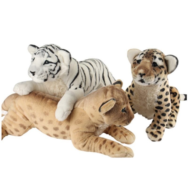 40-60cm 4 Styles Soft Stuffed Animals Lying Tiger Plush Toys Pillow Lion Peluche Kawaii Leopard Doll Girl Toys For Children