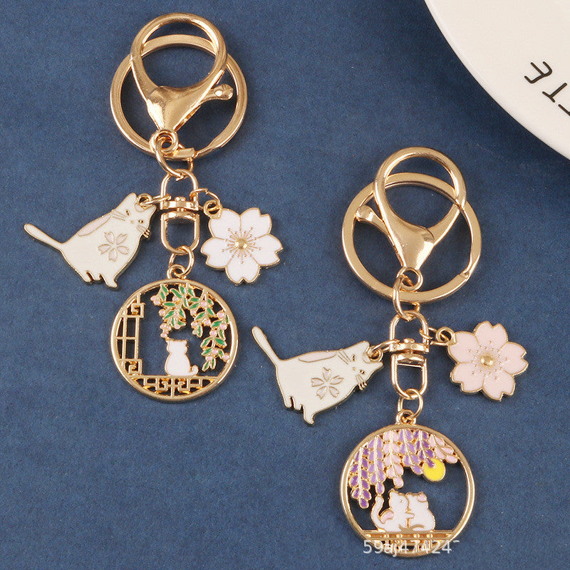 Cute Cartoon Love Cat keychain