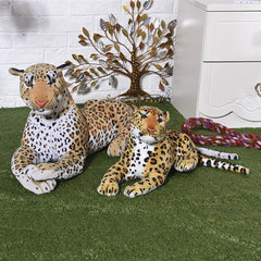 40cm-120cm Simulation Leopard Panther simulation animal gift plush high quality classic toys for children gift free shipping