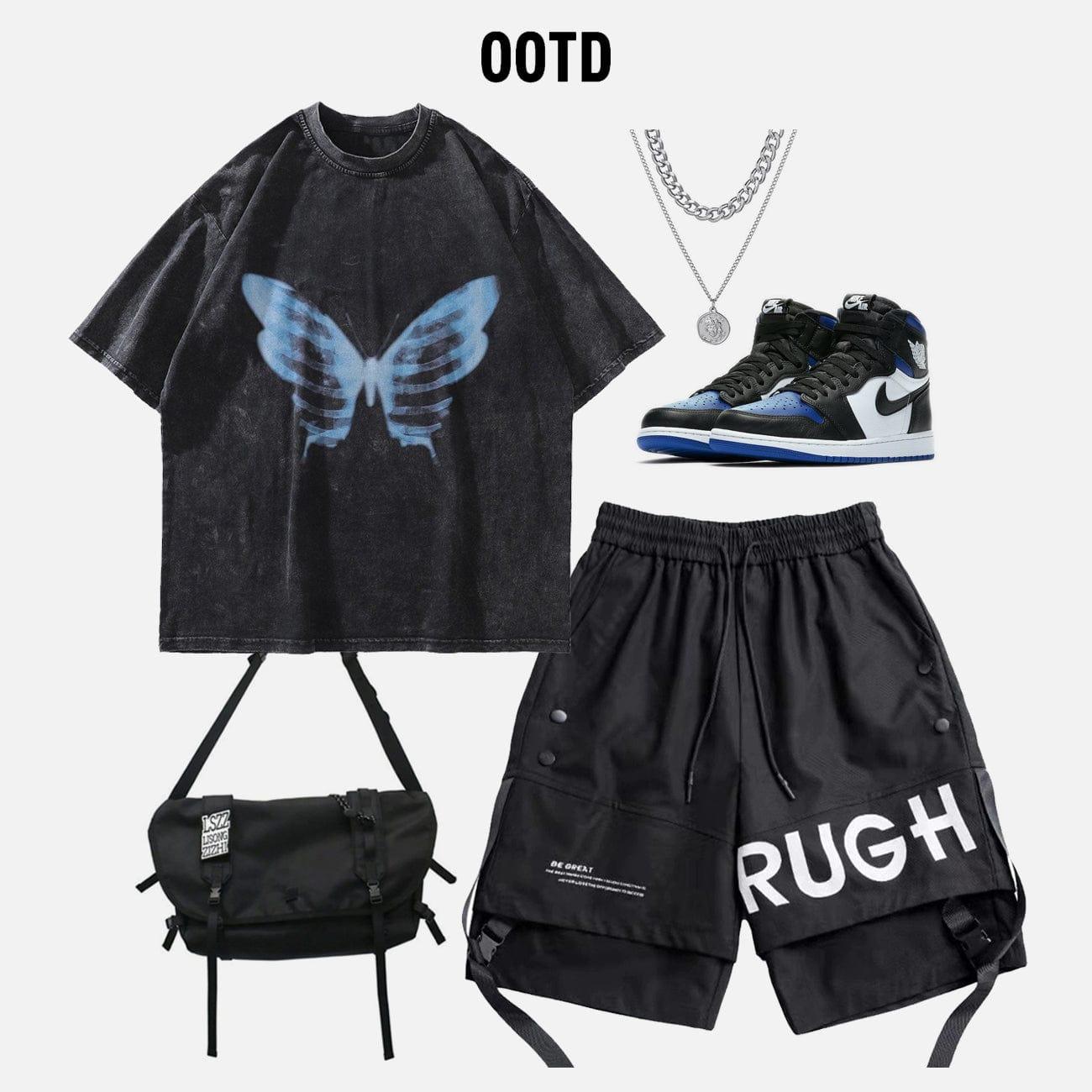 Bone Butterfly Washed Graphic Tee