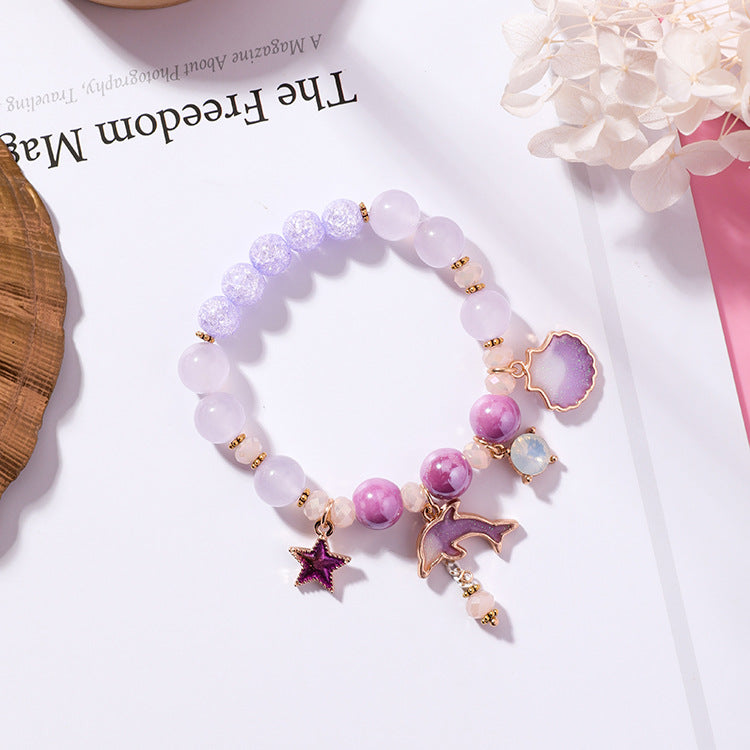 Dolphin Shell Crystal Bracelet