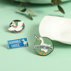 Cartoon Cute Big White Goose Pins