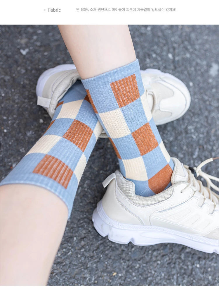 Blue Cotton Socks