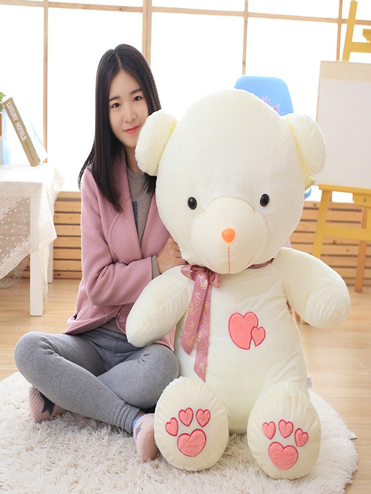 45-110CM Couple Love Teddy Bear Heart Doll Soft Stuffed Animals Toys Cute Plush Gift to Girlfriend Boyfriend for the New Year