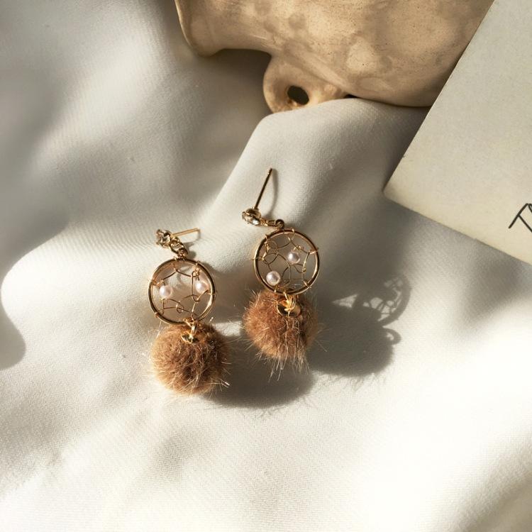 Hair Ball Earrings