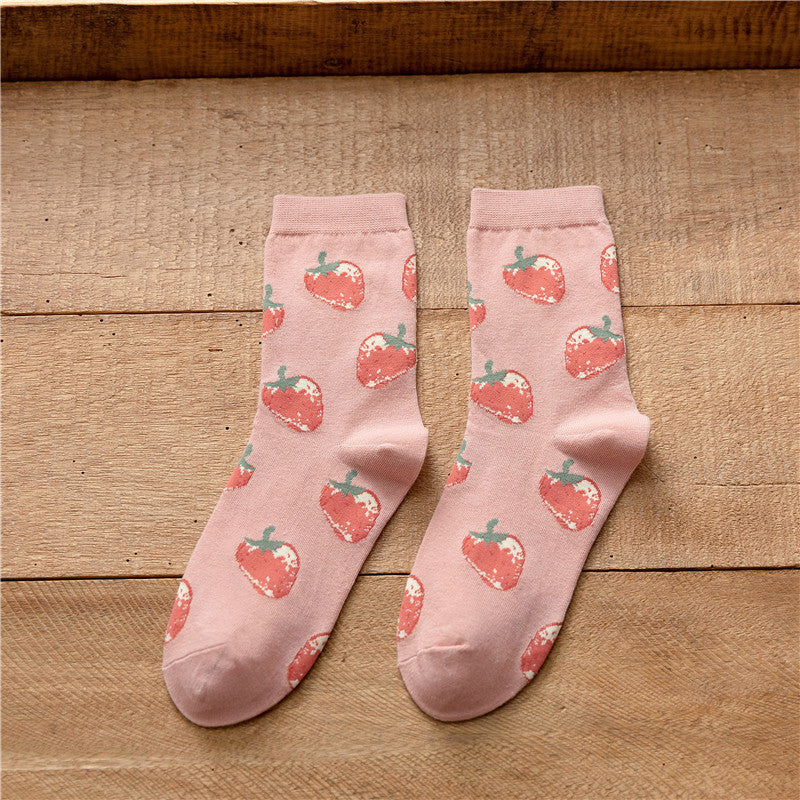 Cute Sweet Strawberry Socks