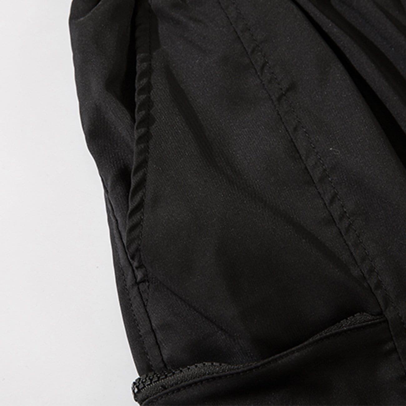 Techwear Oblique Zipper Pockets Cargo Pants