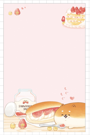 Bread Fat Shiba Inu Series Memo