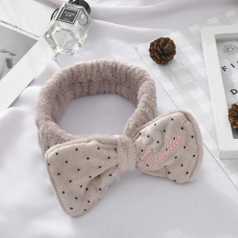 Cross Polka Dot Bow Headband