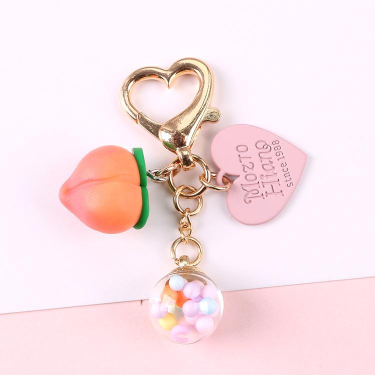 Kawaii Peach Keychain