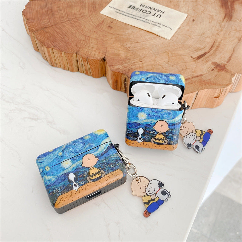 Cartoon Cute Oil Painting Airpods Case