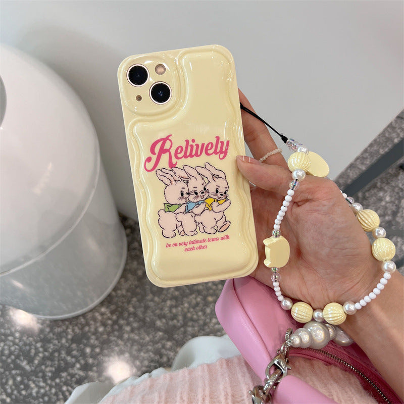 Cream Yellow Bunny Chain Phone Case