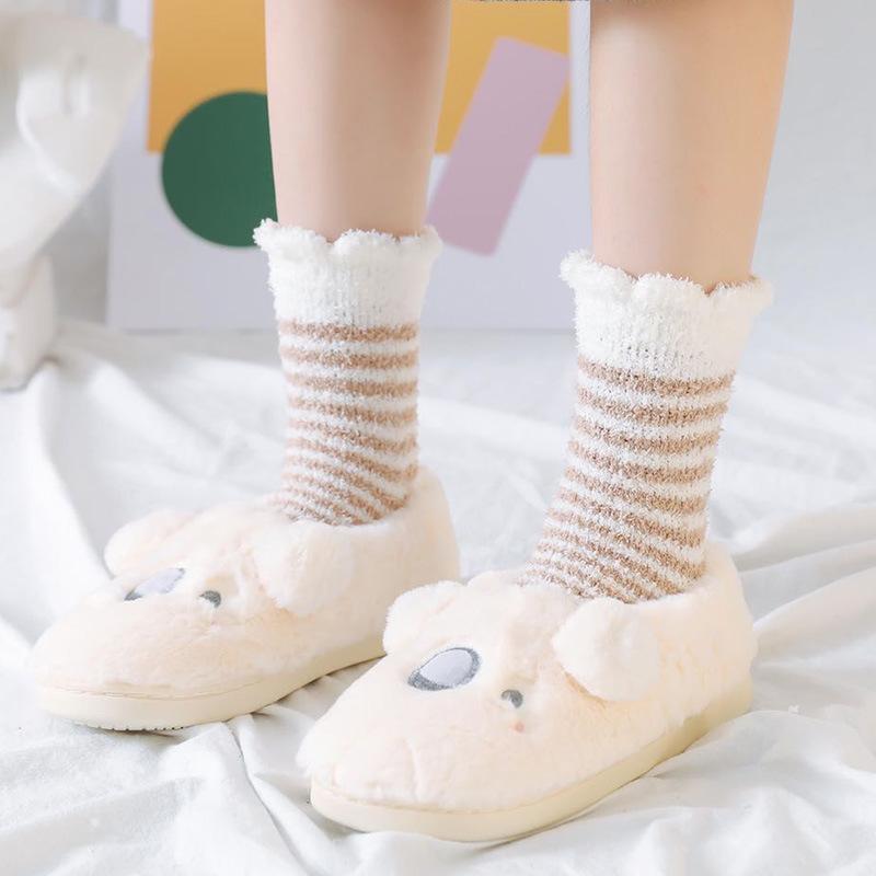 Bubble Mouth Striped Floor Socks