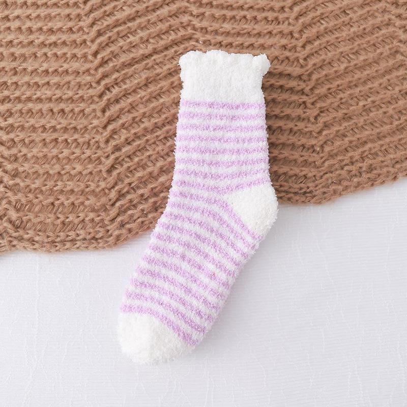 Bubble Mouth Striped Floor Socks