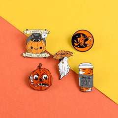 Cartoon Pumpkin Halloween Pins