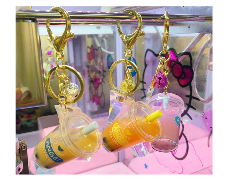 Milk Tea Cup Quicksand Keychain