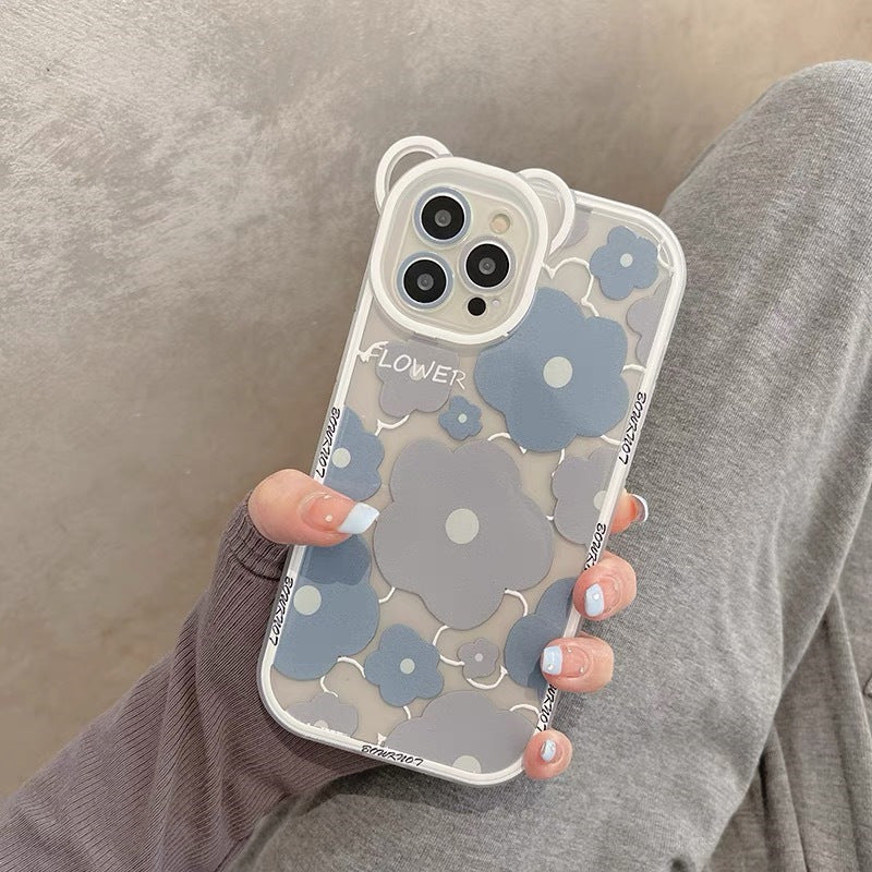 Blue Frangipani Chain Phone Case