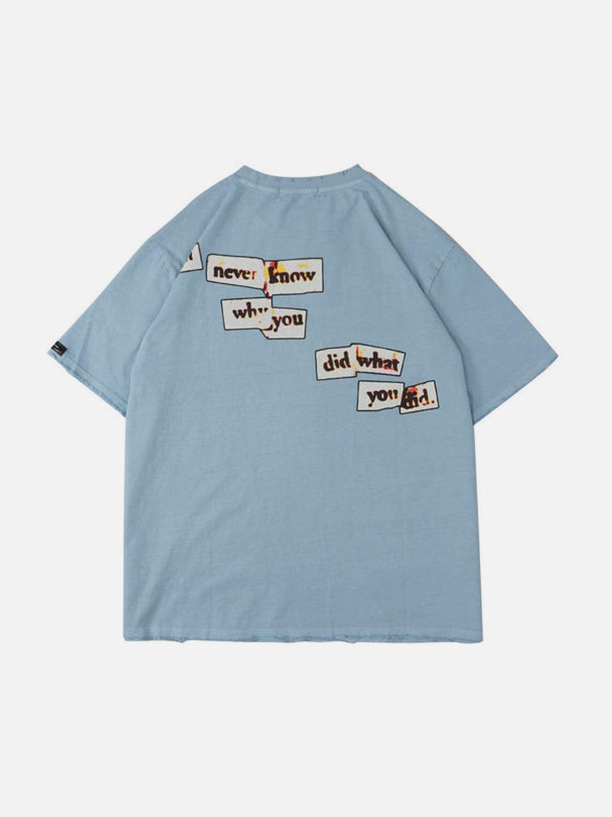 Distorted Portrait Graphic Cotton Tee