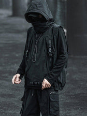 Dark Combat Multi Pockets Hooded Vest
