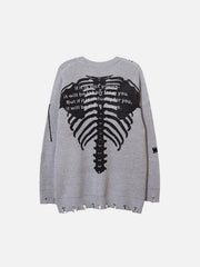 Cut Skeleton Love Letters Sweater
