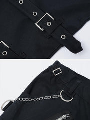 Punk Metal Decoration Pants
