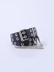 Punk Double-row Eye Buckle Hollow Chain Belt