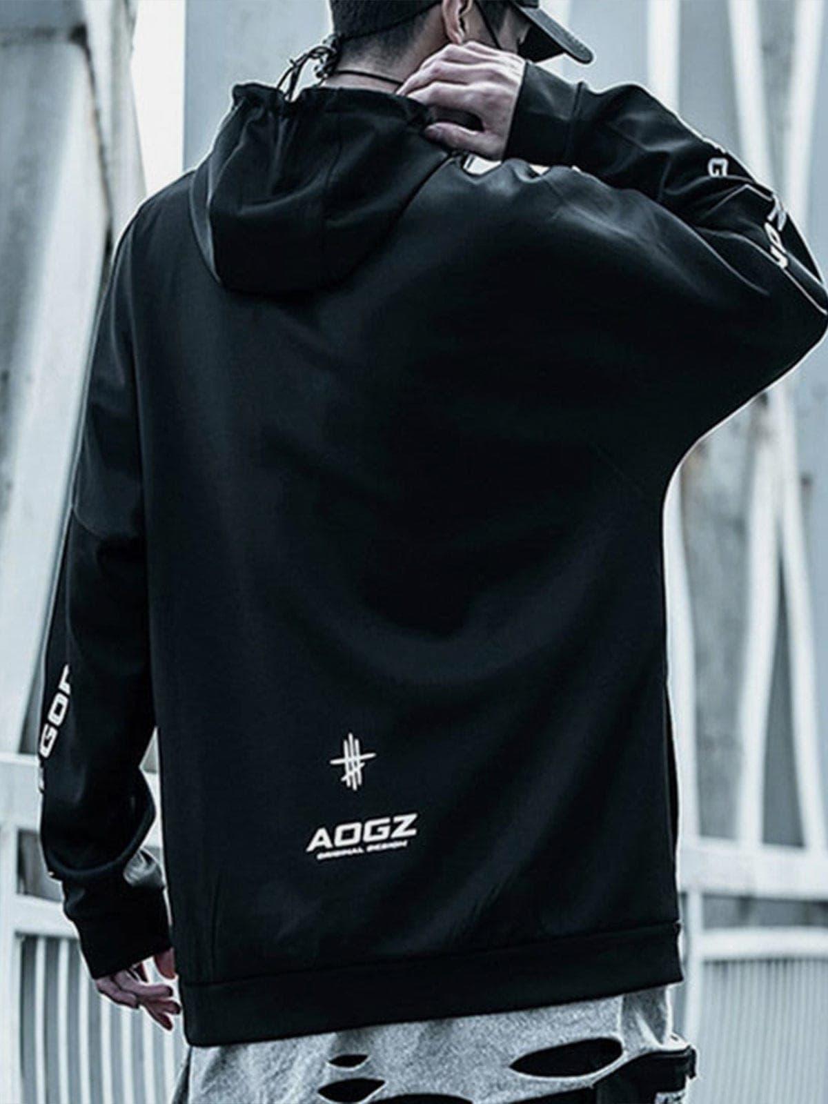 Function Side Zipper Turtleneck Hoodies