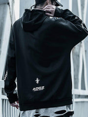 Function Side Zipper Turtleneck Hoodies