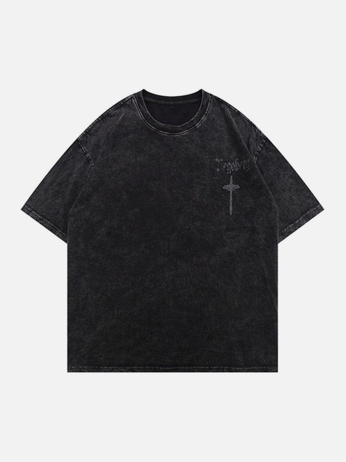 Cross Washed Cotton Graphic Tee