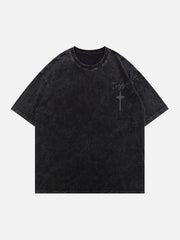 Cross Washed Cotton Graphic Tee