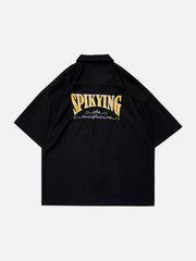 Dark Sieve Embroidery Shirt
