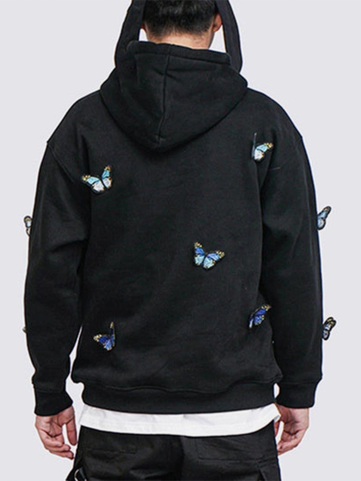 Gradient Butterfly Fleece Hoodie
