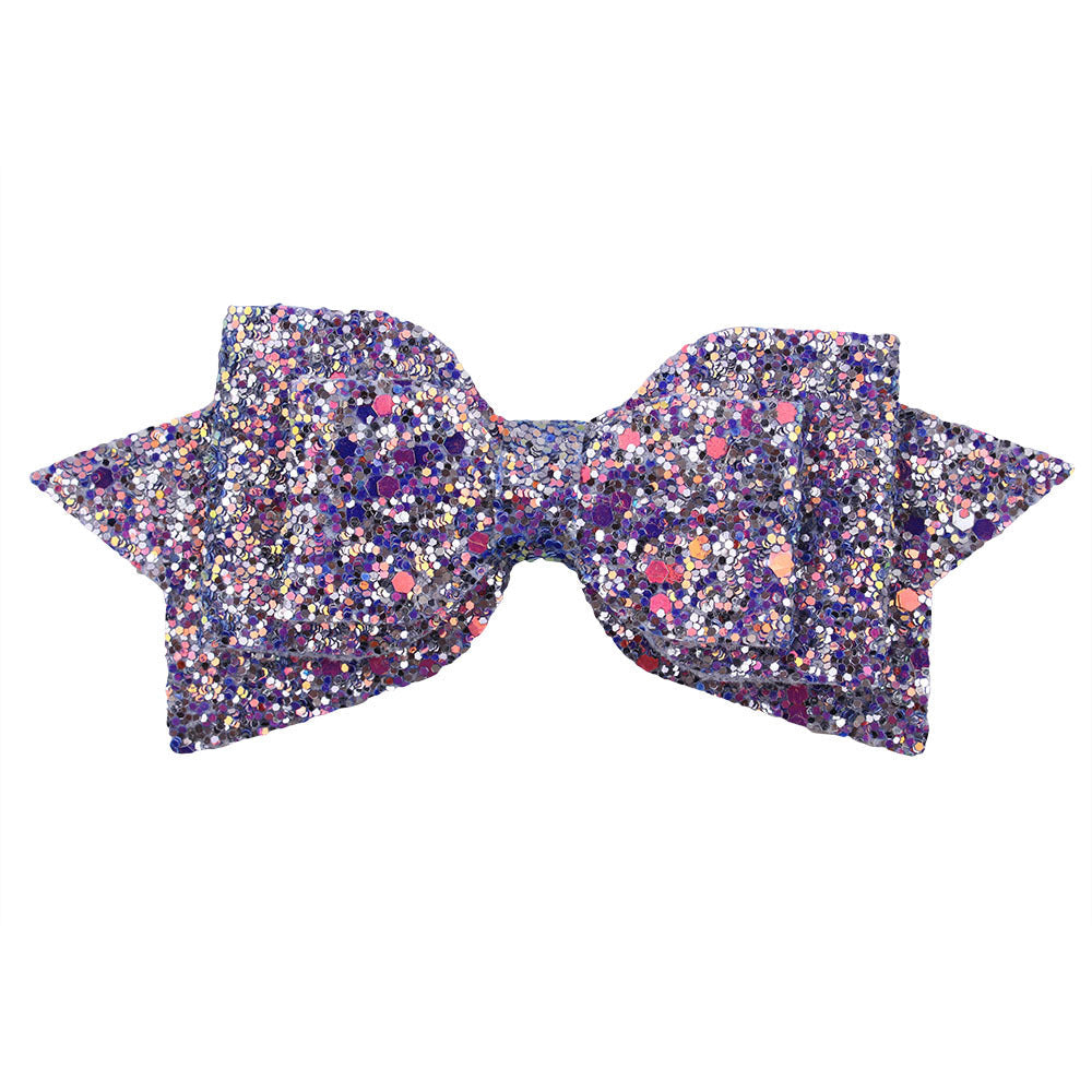 1Piece 5 Inch Baby Girl Big Glitter Hair Bow Kids