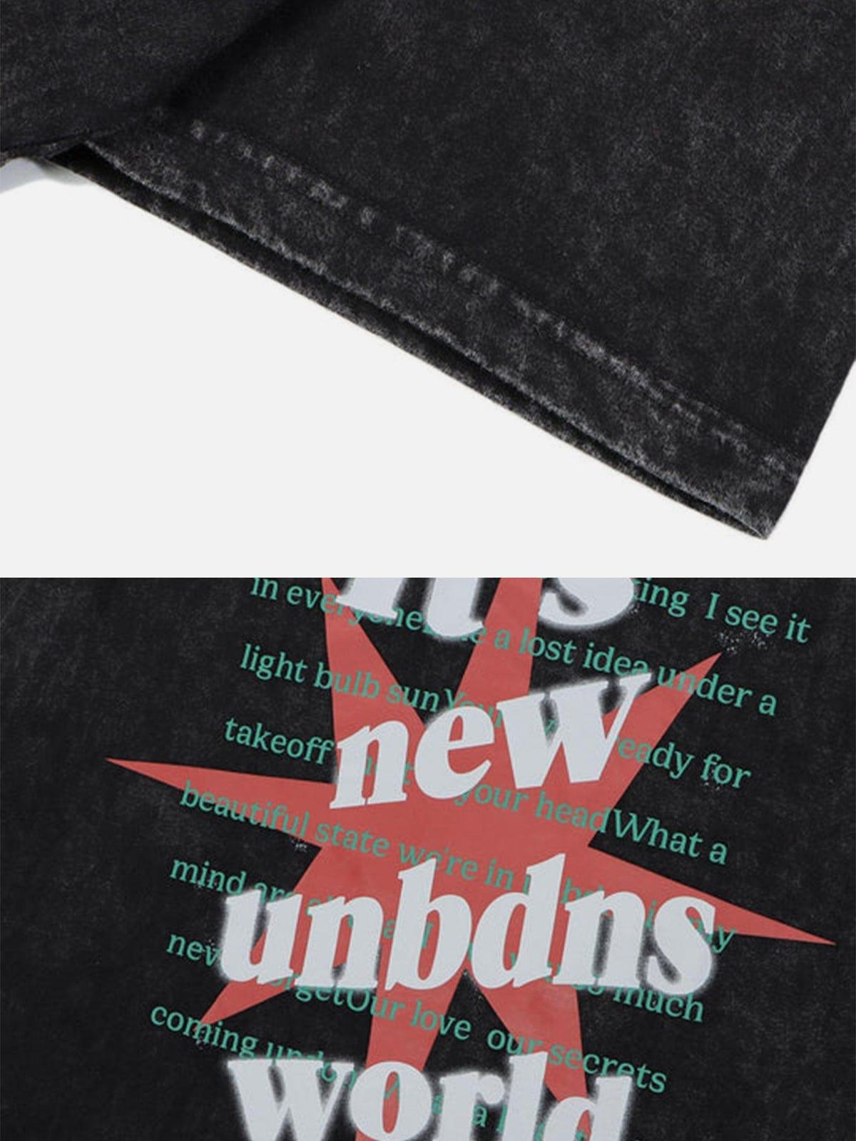 Bombing Letters Washed Graphic Tee